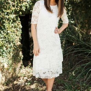 Orange Creek White lace dress.